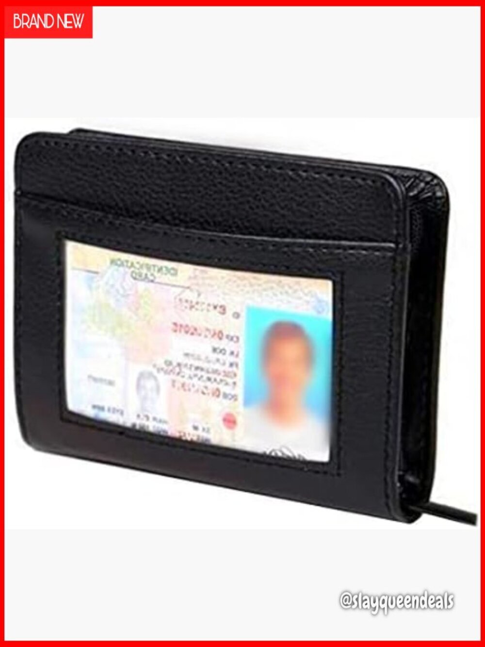 Leather RFID Blocking Card Case with 36 Slots Zipper Wallet
